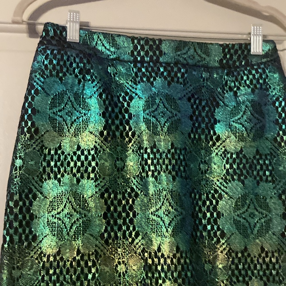 Creatures of the Wind| Women's Floral Paisley Green Straight Skirt |Size 2 - Picture 4 of 11